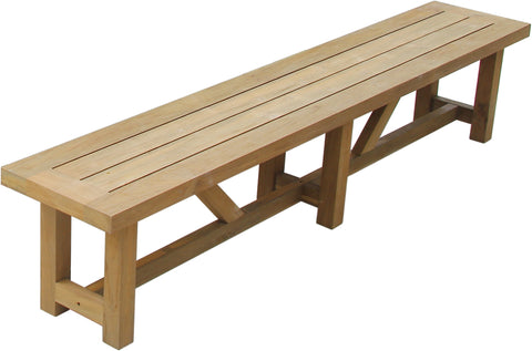 BORDEAUX Reclaimed Teak  Backless Bench 300cm