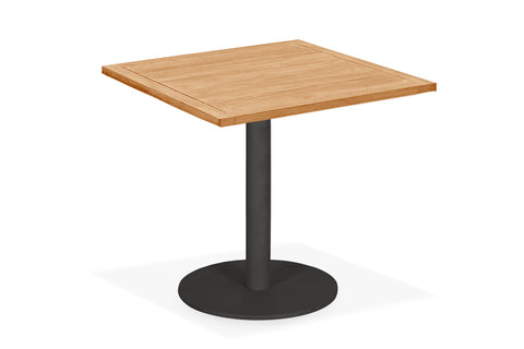 PALERMO Teak and Aluminium Square Bistro Table 80x80cm