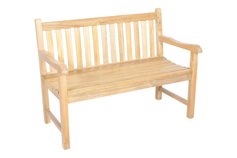 HYDE PARK Teak Garden Bench 120cm (2 SEATER)