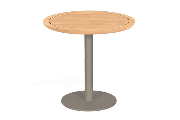 PALERMO Teak and Aluminium Round Bistro Table 80cm