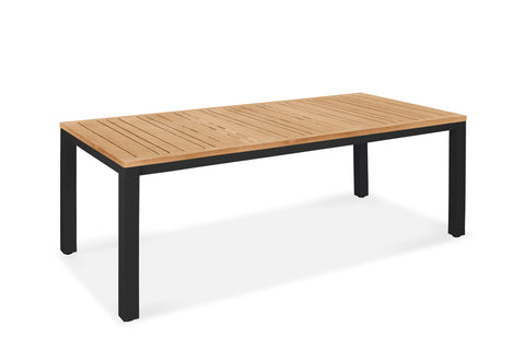 PALERMO Modern Teak and Aluminium Table 210x100X75cm